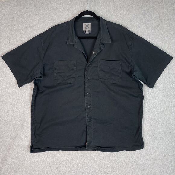 Vertx Shirt Mens 2XL Black Short Sleeve Snap Button - Picture 1 of 7